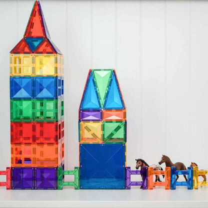 CONNETIX Magnetic Tiles Rainbow Creative Pack, 102 Pieces
