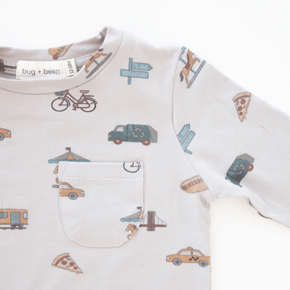 Charlie Long Sleeve Jersey Tee - City Vibes