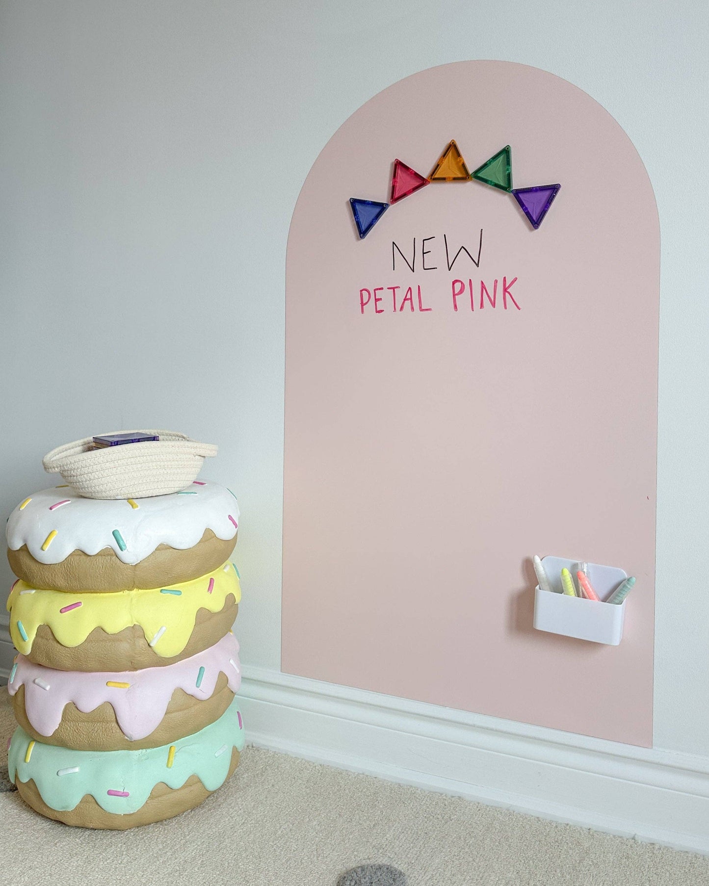 Magic Playwall - Arch Magnetic Wall Decal for Kids: Blush