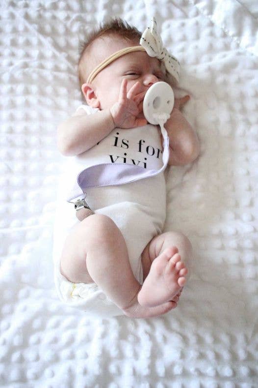 Ali+Oli Linen Pacifier Clips (set of 3)