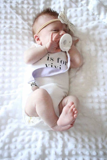 Ali+Oli Linen Pacifier Clips (set of 3)