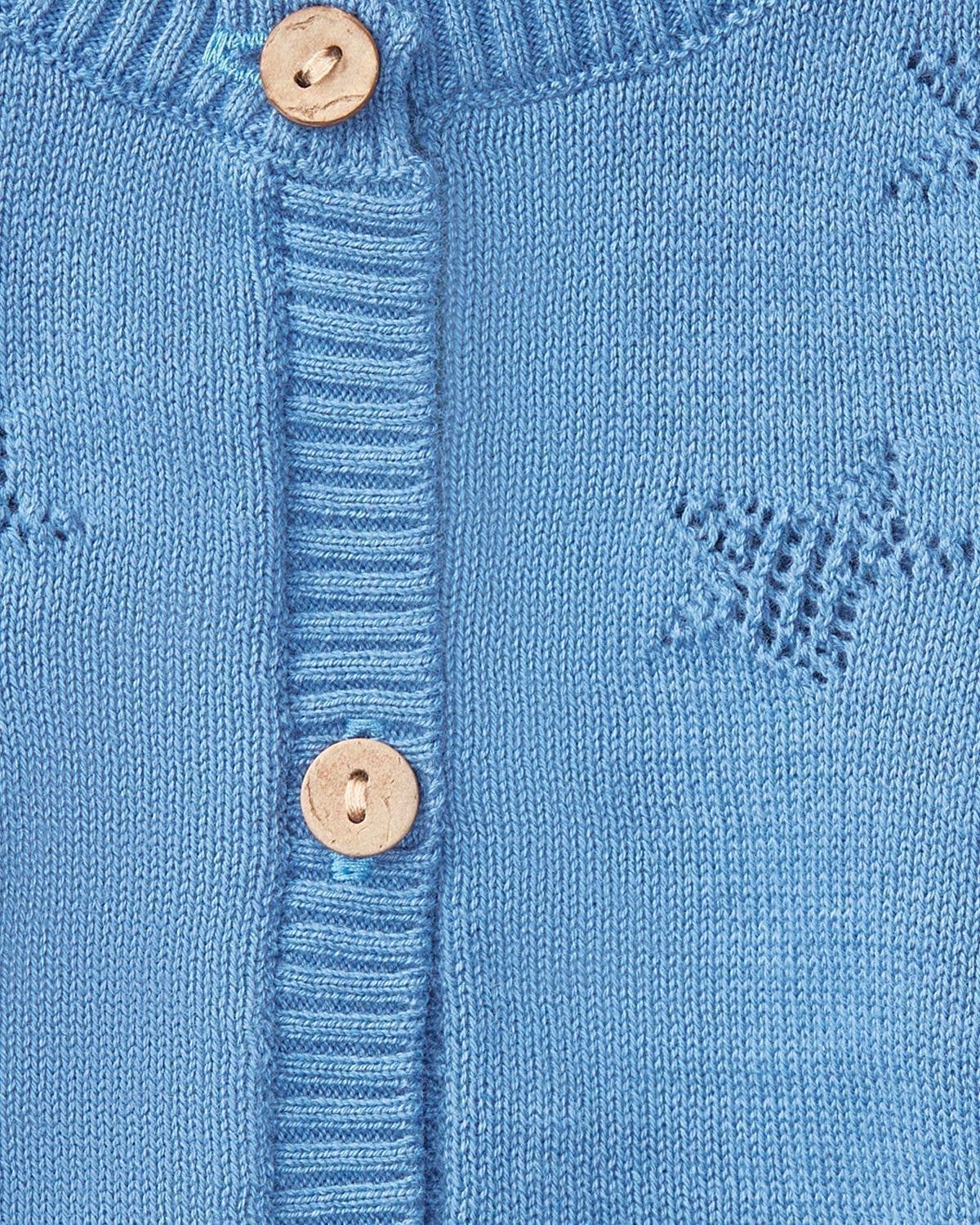 Star Cardigan: Blue Indigo / 12 Months