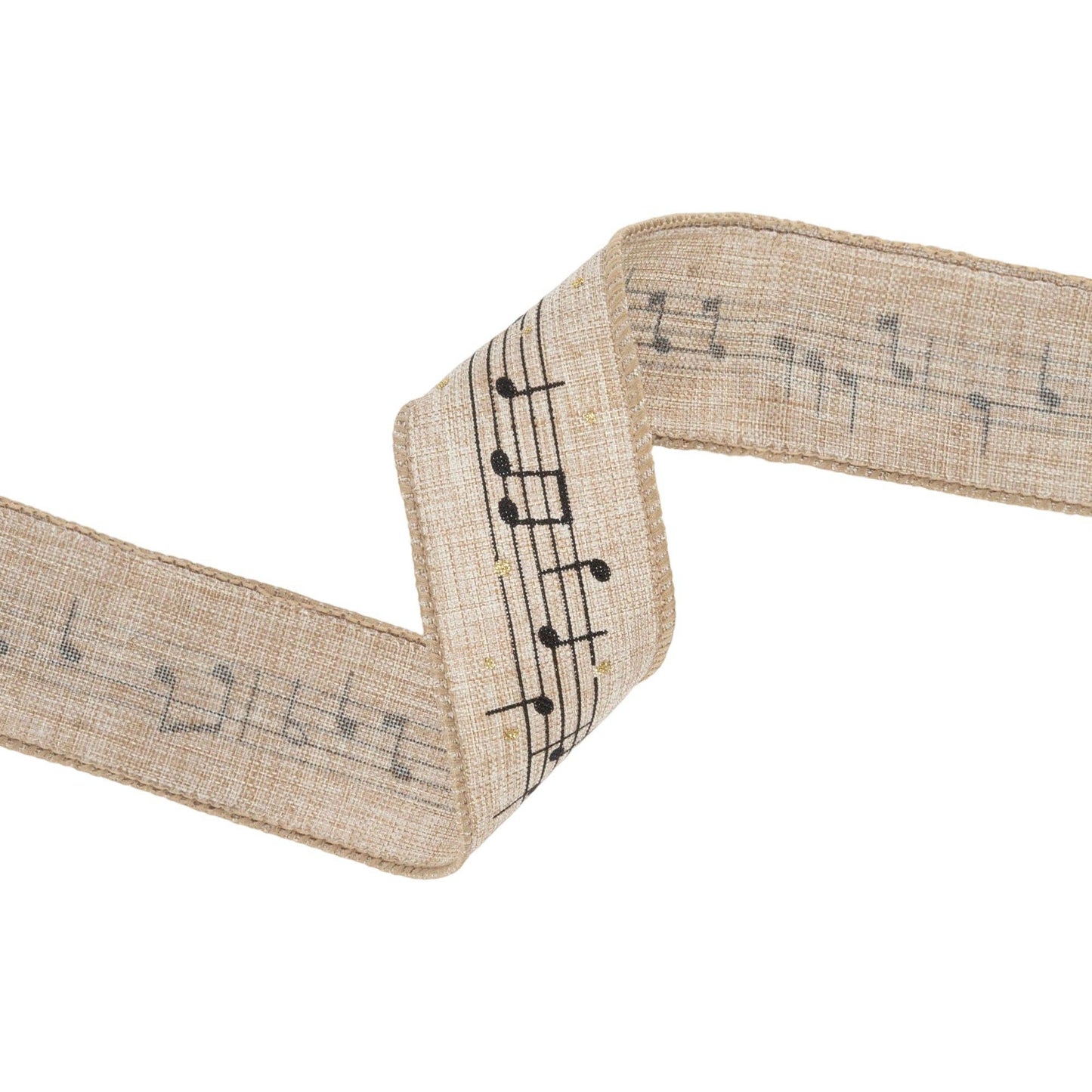 Wired Ribbon with Musical Notes, 10 Yard Spool