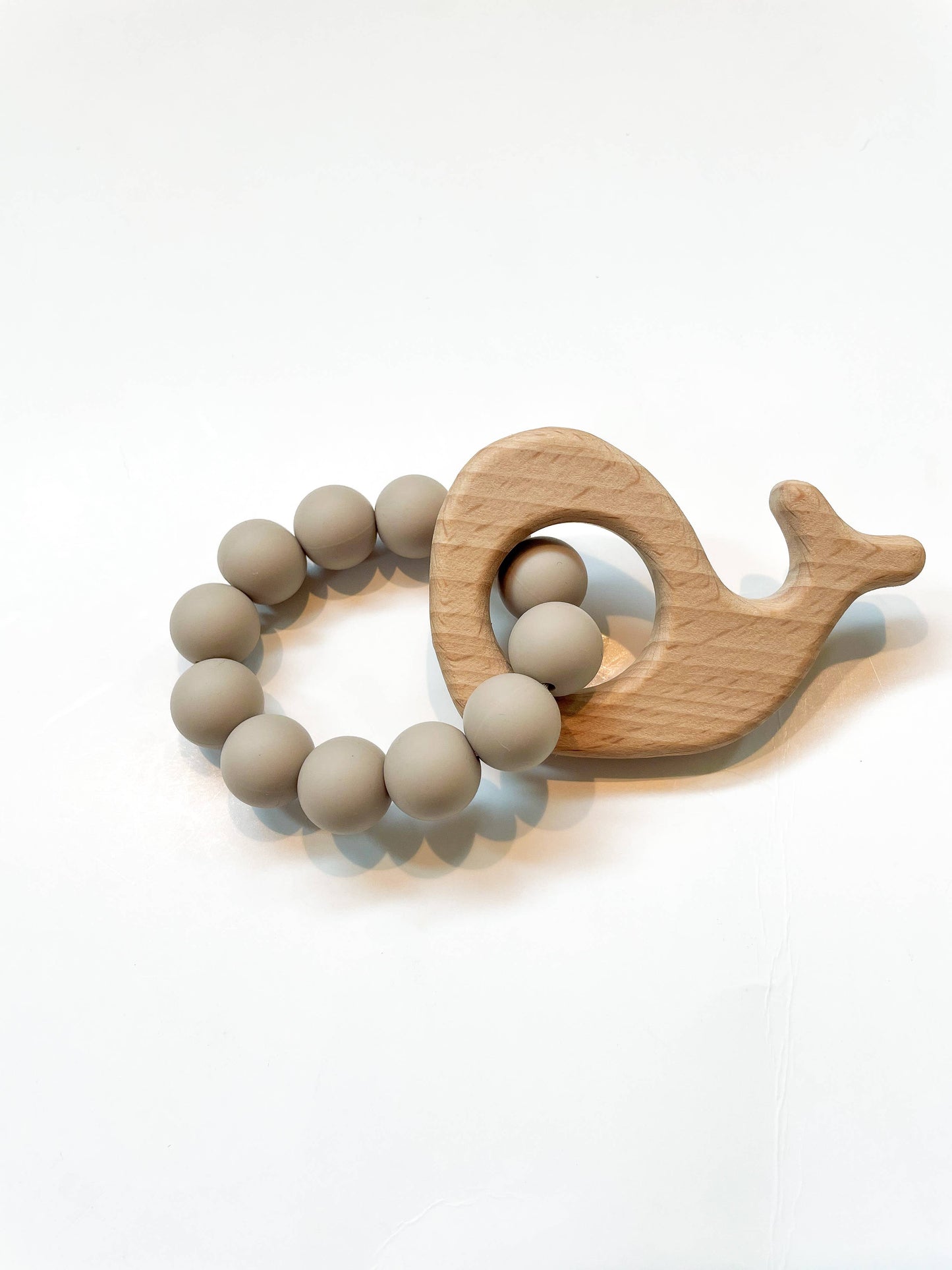 Basic Whale Teether: Taupe