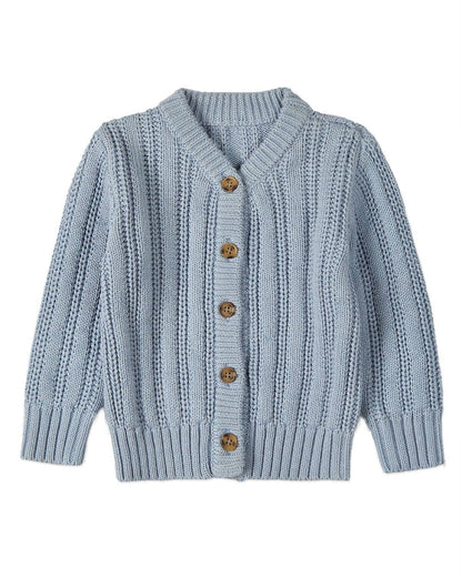 Cozy Oversized Cardigan: Blue / 12-18 Months