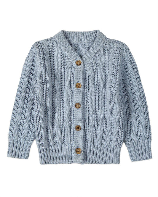 Cozy Oversized Cardigan: Blue / 2-3Y