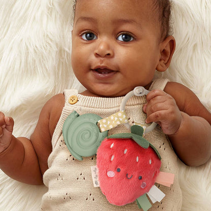 Itzy Pal™ Plush + Teether: NEW Mushroom