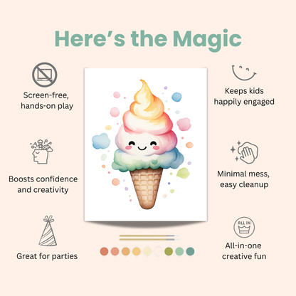 Kids' All-In-One Watercolor Paint Set – Happy Ice Cream