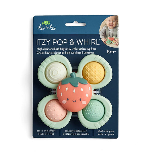 Itzy Pop & Whirl™ Fidget Spinner Travel & Bath Toy: Smile
