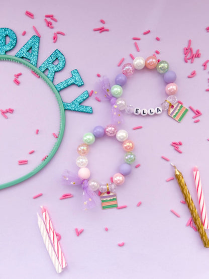 Birthday Girl Cake Kids Charm Bracelet