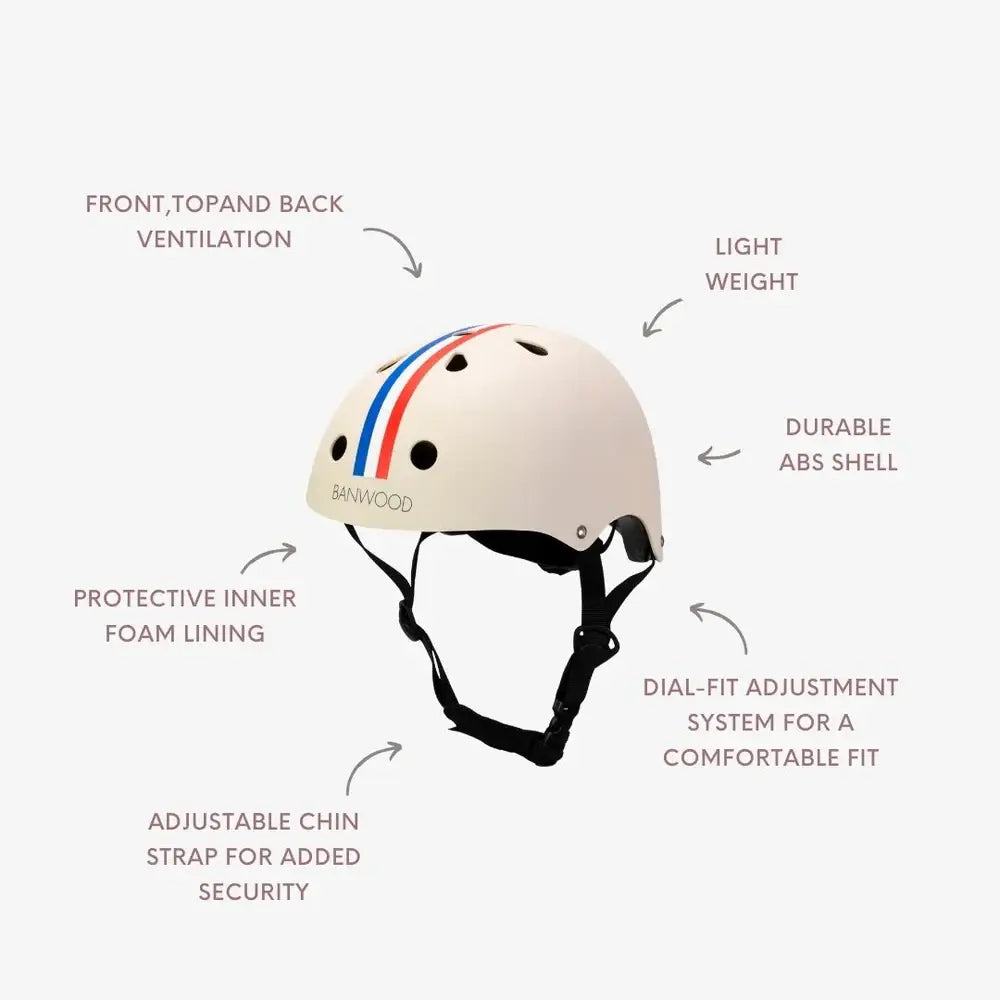 BANWOOD CLASSIC HELMET - MATTE STRIPES (50-54 cm)