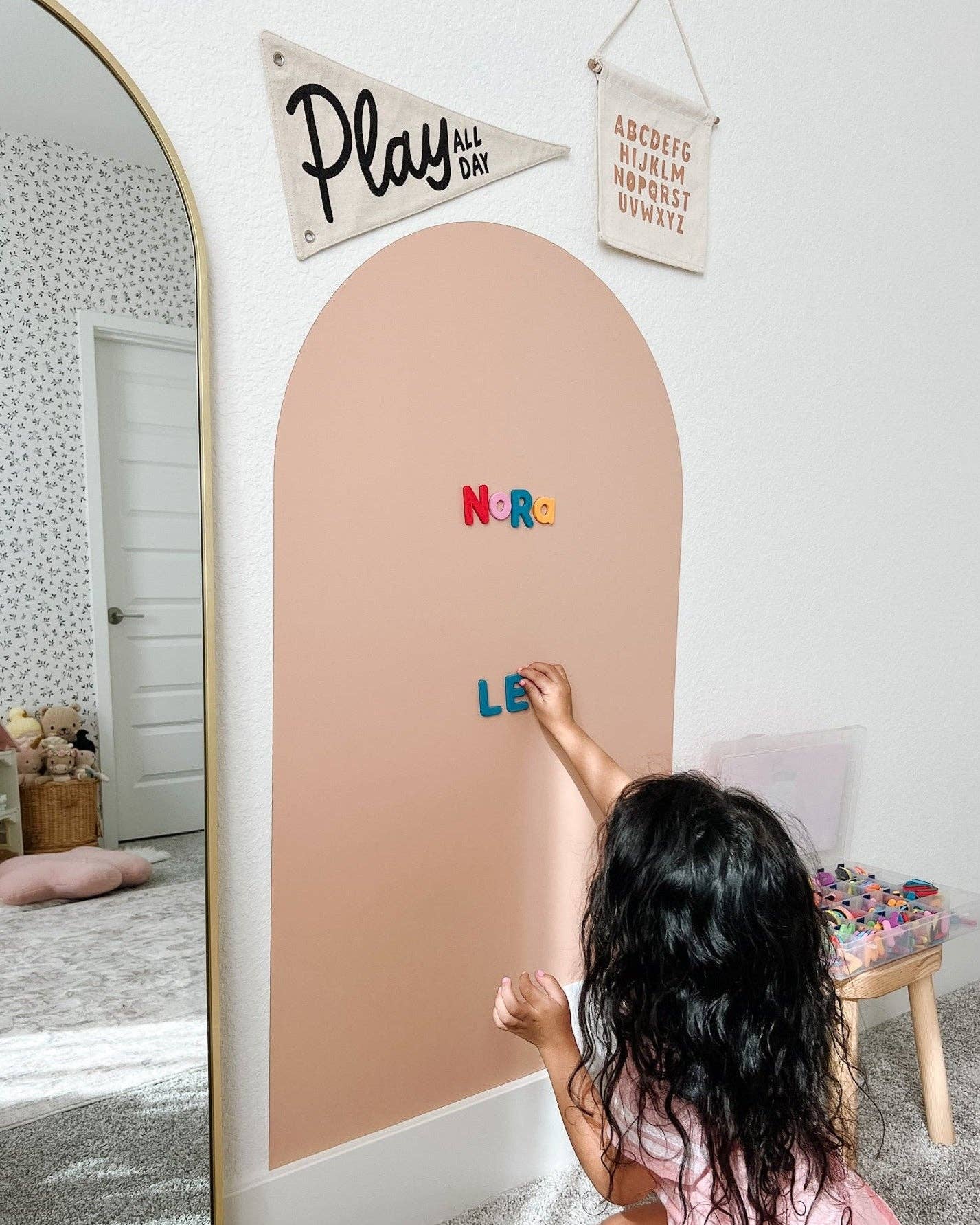 Magic Playwall - Arch Magnetic Wall Decal for Kids: Caramel
