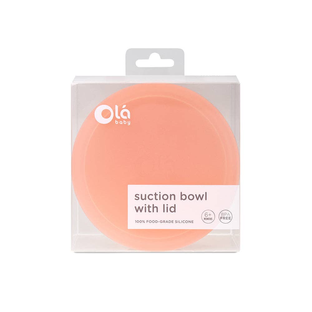 Silicone Suction Bowl with Lid: Lemon