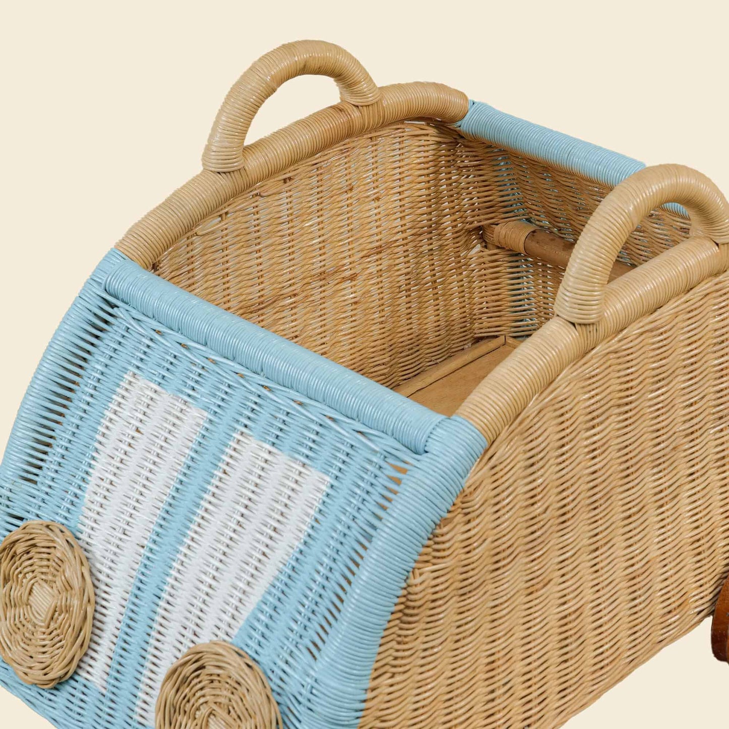 Handcrafted - Archie Storage Wagon - Rattan Wicker