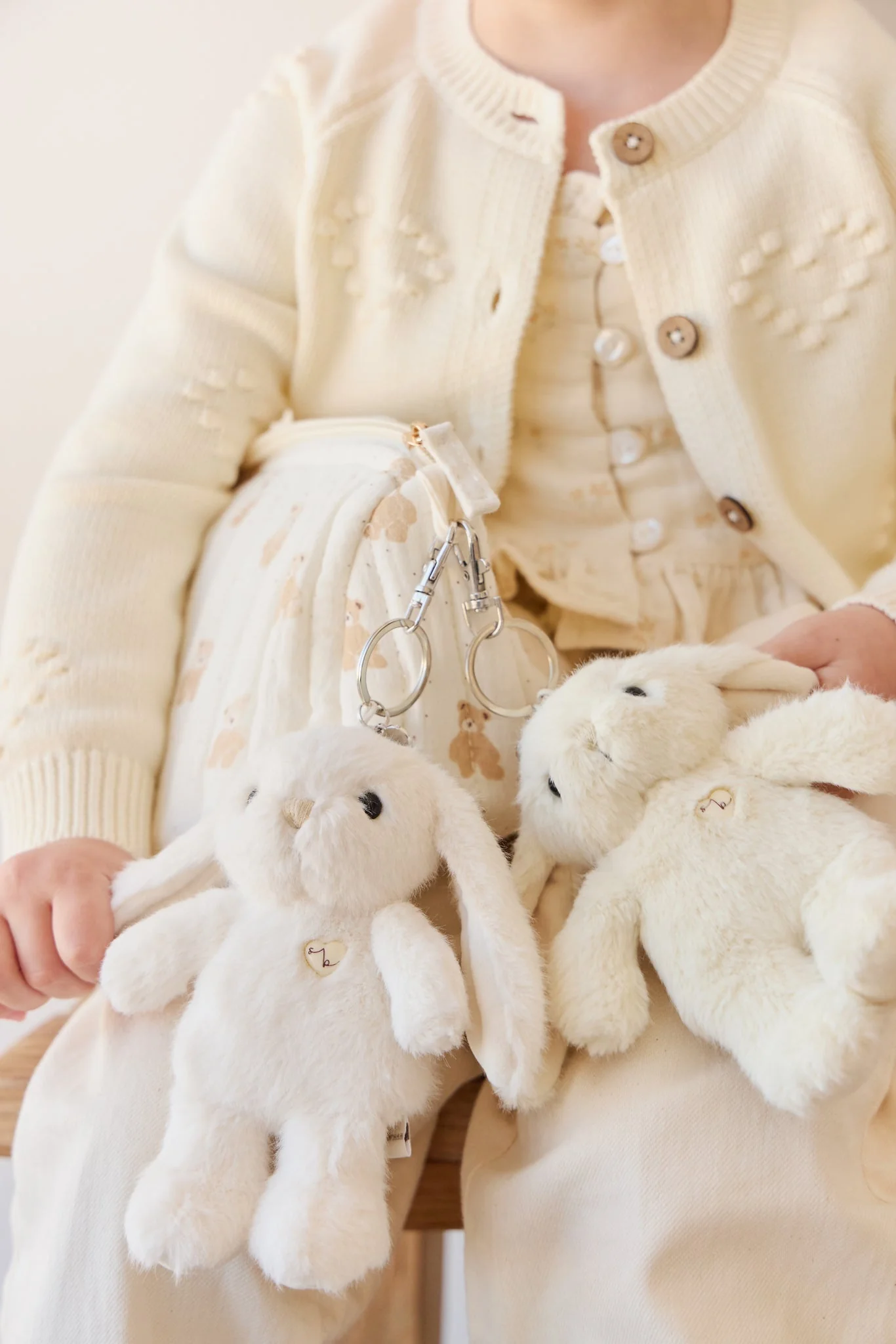 Keyring - Penelope the bunny - Marshmallow - Snuggle Bunnies