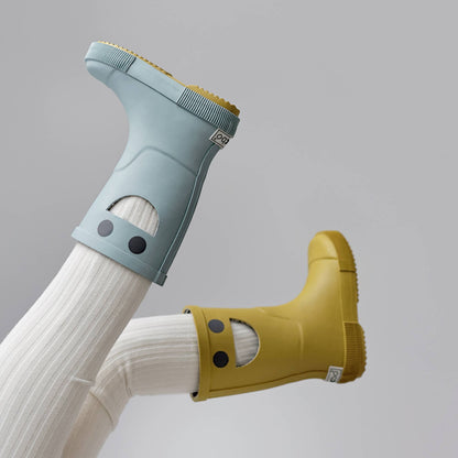 Wistiti Kids Rain Boots, Eco Rubber - Platine