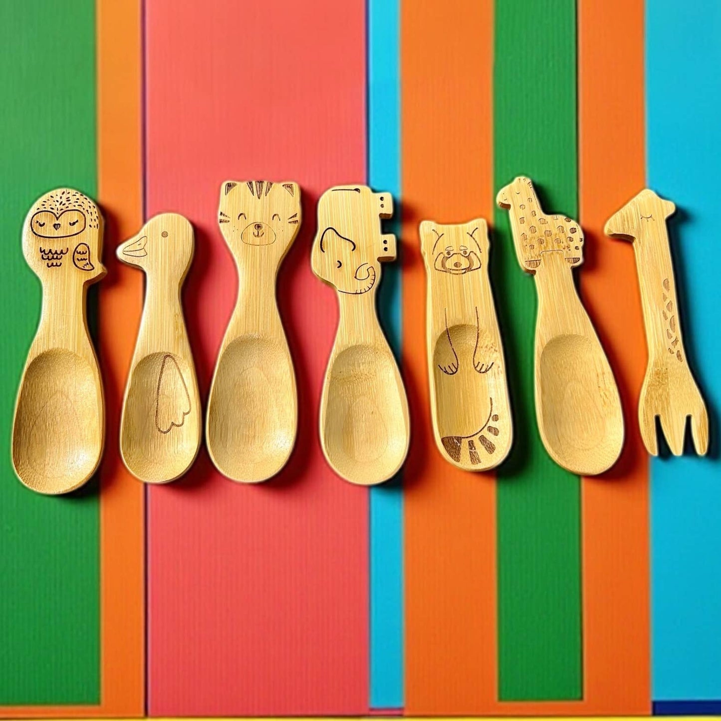 Bamboo Animal Kids & Toddler Utensils | Kids NEW Bestseller: Elephant | Spoon