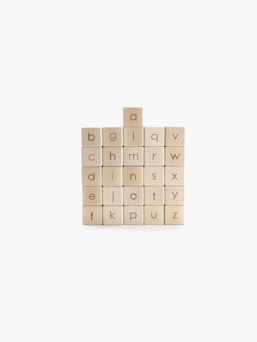 English Alphabet Block Set of Cubes for Children Wooden Toys
