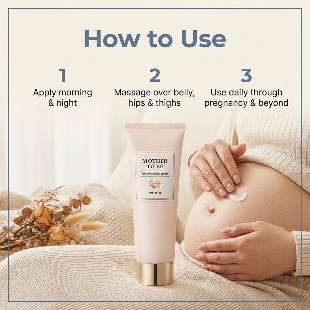 Mother To Be Rose Tightening Cream 200ml | Firming Body Cream for Pregnancy & Postpartum | Made in Korea