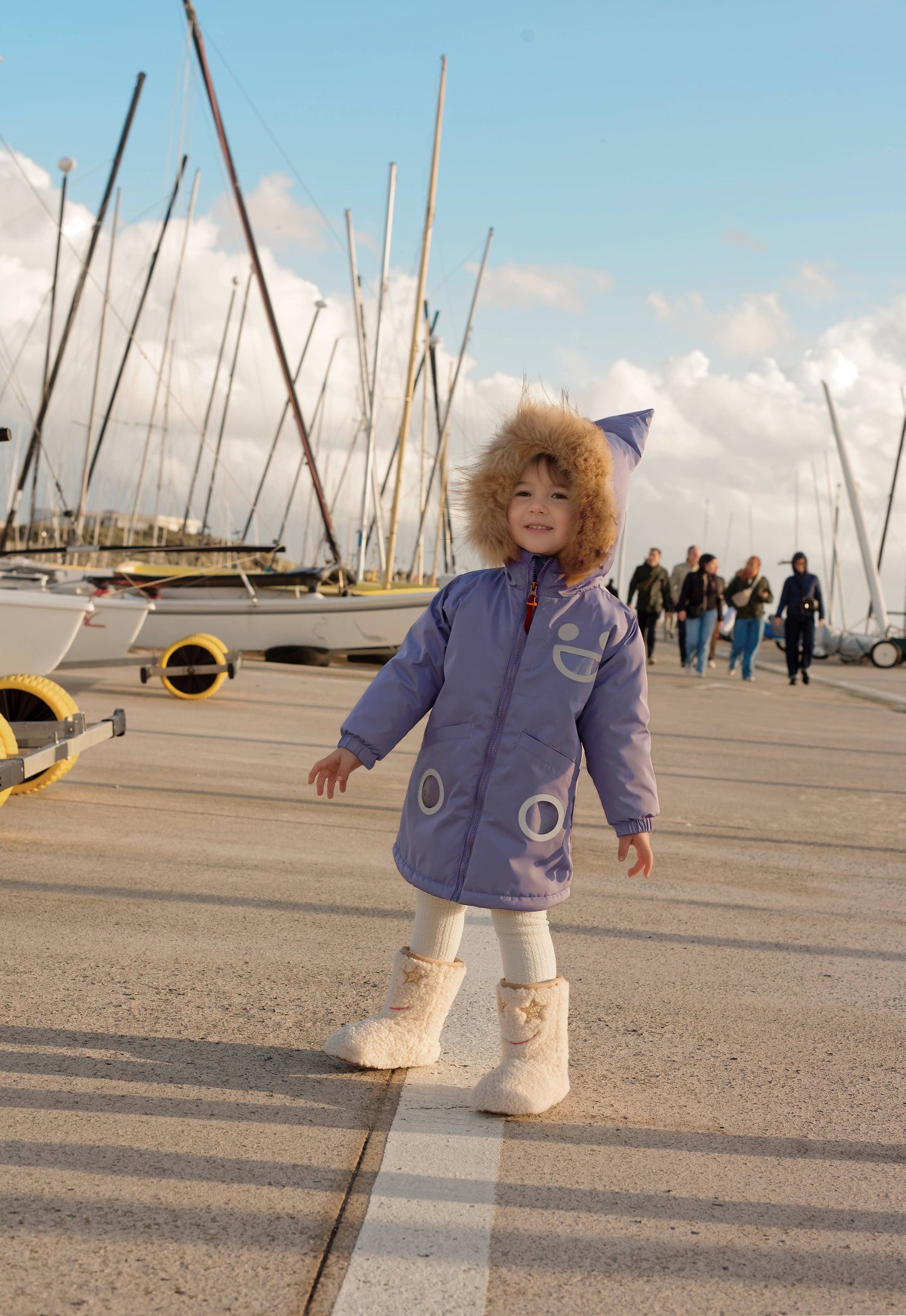 Starry Eyes Kids Winter Boot (Creamy Bear): 26