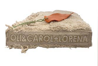 Textile book "Cool kids eat healthy": 97 % cotton 3 % other fibre / 1' x 11"