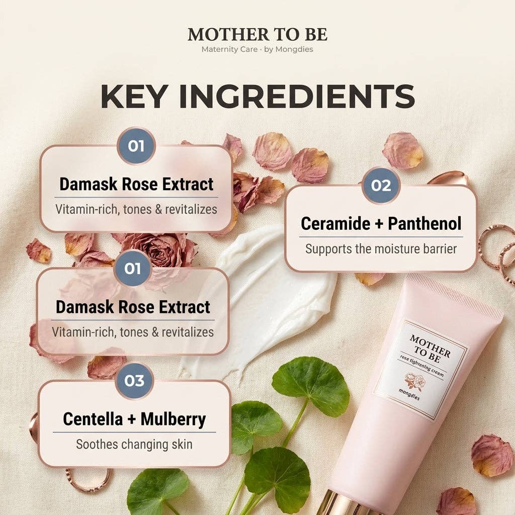 Mother To Be Rose Tightening Cream 200ml | Firming Body Cream for Pregnancy & Postpartum | Made in Korea