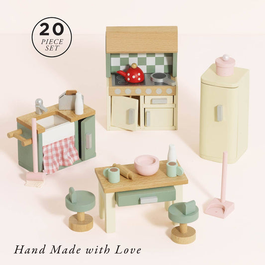 Wooden Dolls House Kitchen Furniture