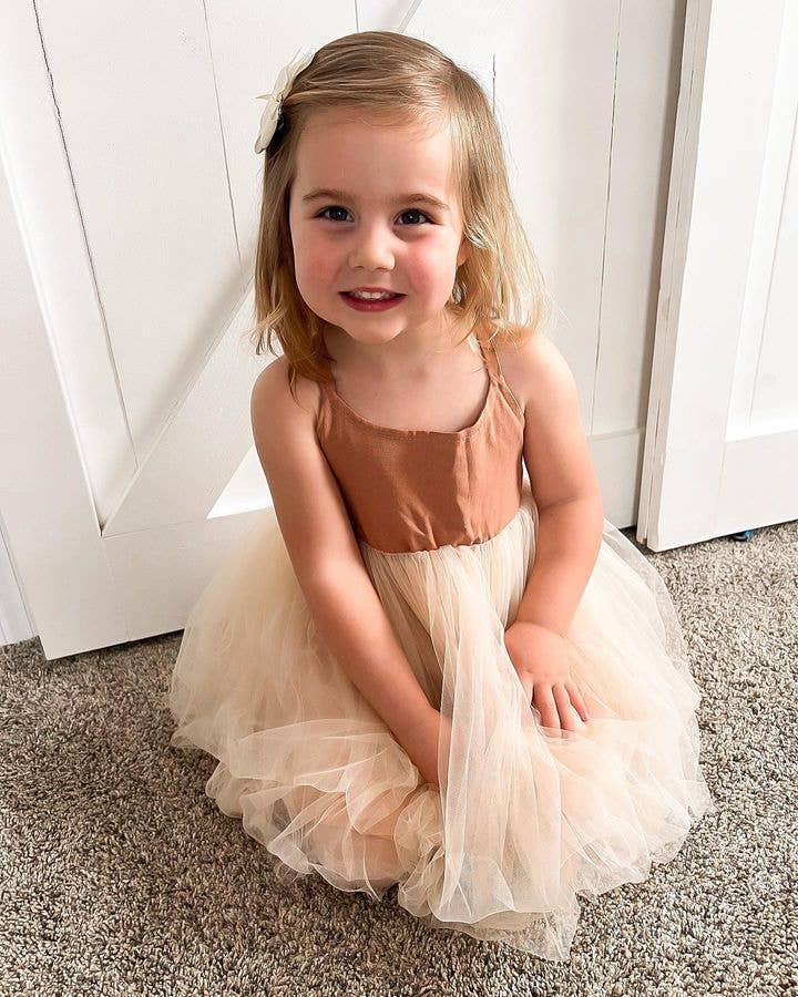 Annie & Charles® organic linen tulle dress: Greenery