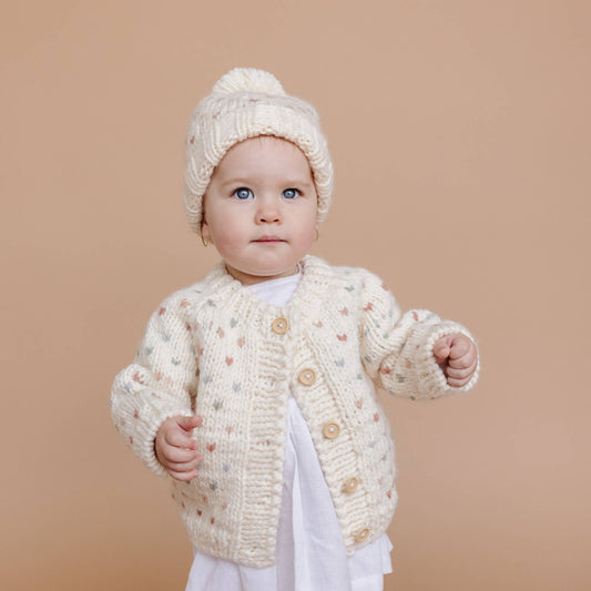 Sawyer Cardigan, Pastel Kids Baby Apparel Sweater Winter: XS; 6-12M