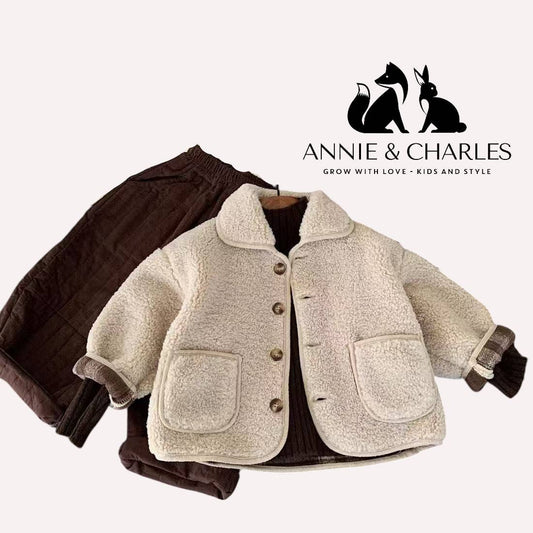 Annie & Charles® Cozy Children's Jacket HAZEL: Beige