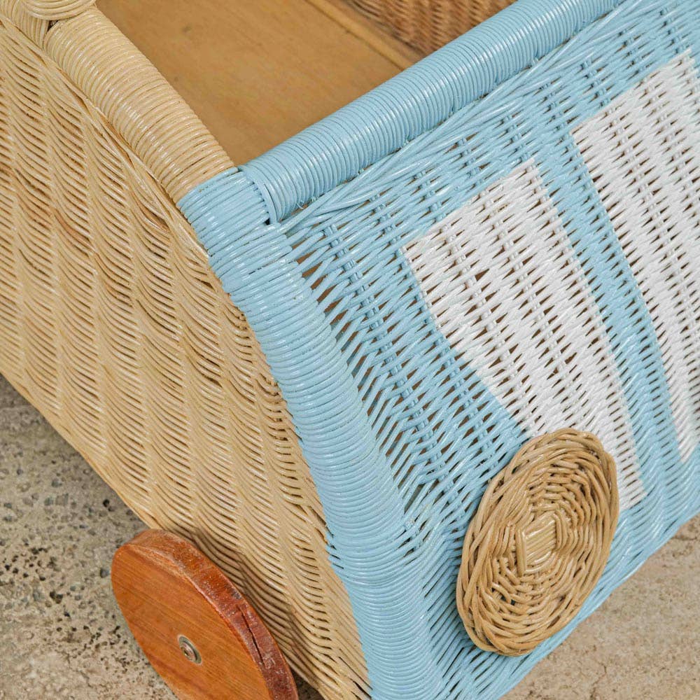 Handcrafted - Archie Storage Wagon - Rattan Wicker