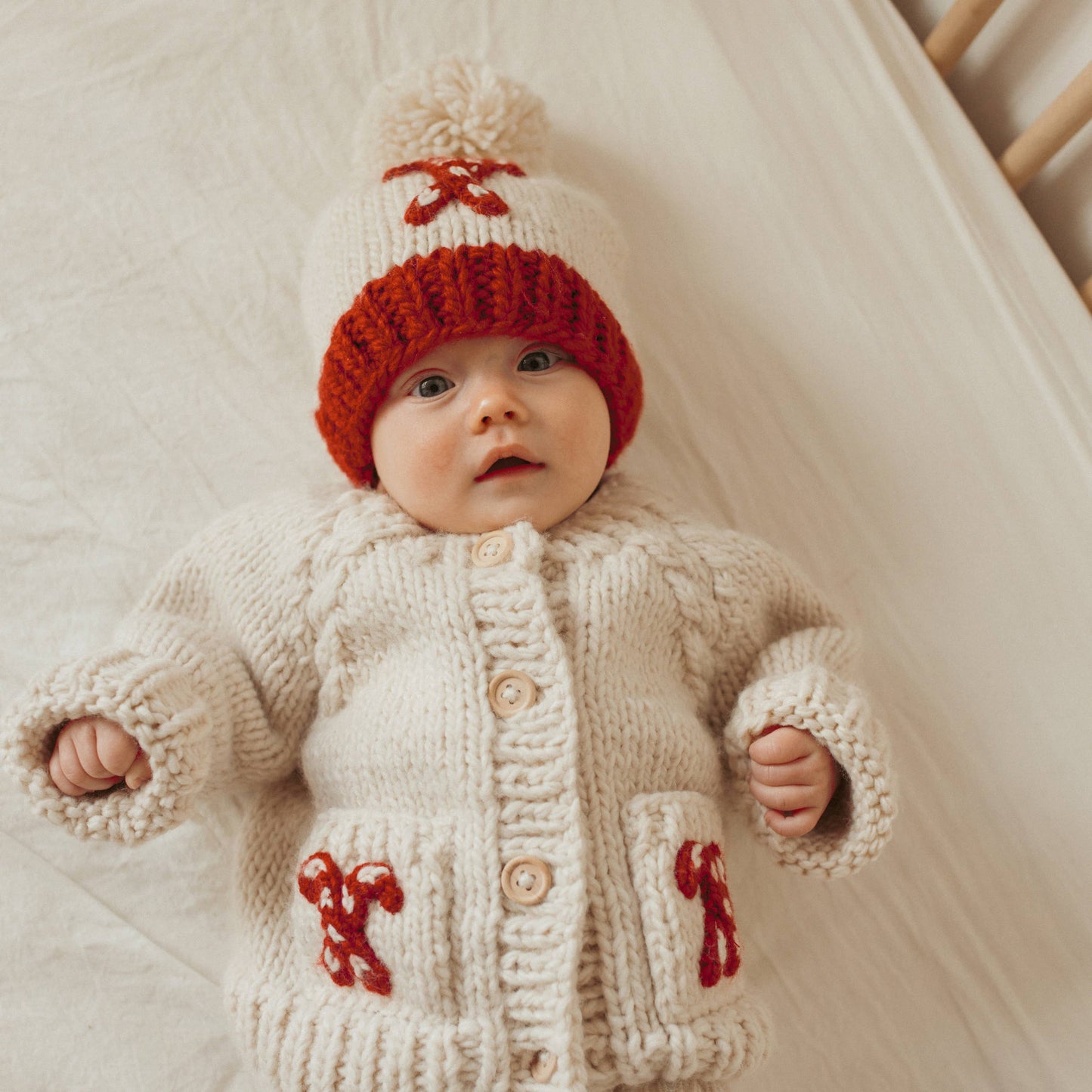 Candy Cane Beanie Hat Baby & Kids: Small (0-6 months)