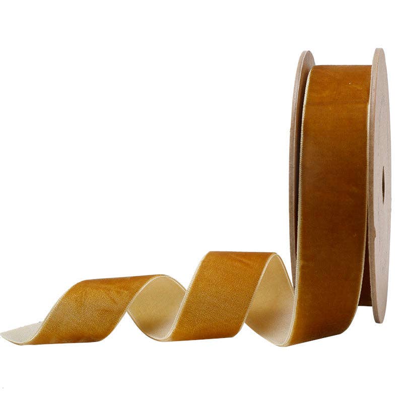 17 Colors | 1" Velvet Ribbon | 10 Yard Roll: Bay Leaf