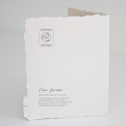Latte Love | Coffee Greeting Card: Flat A2 Greeting Card. Blank on Back.