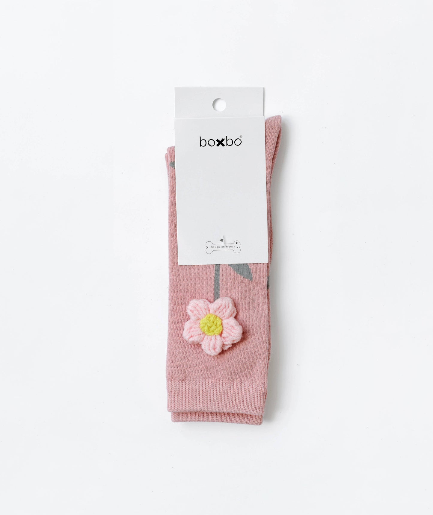 Chaussettes hautes Flower - Pink: 28/31 (6-7Y)