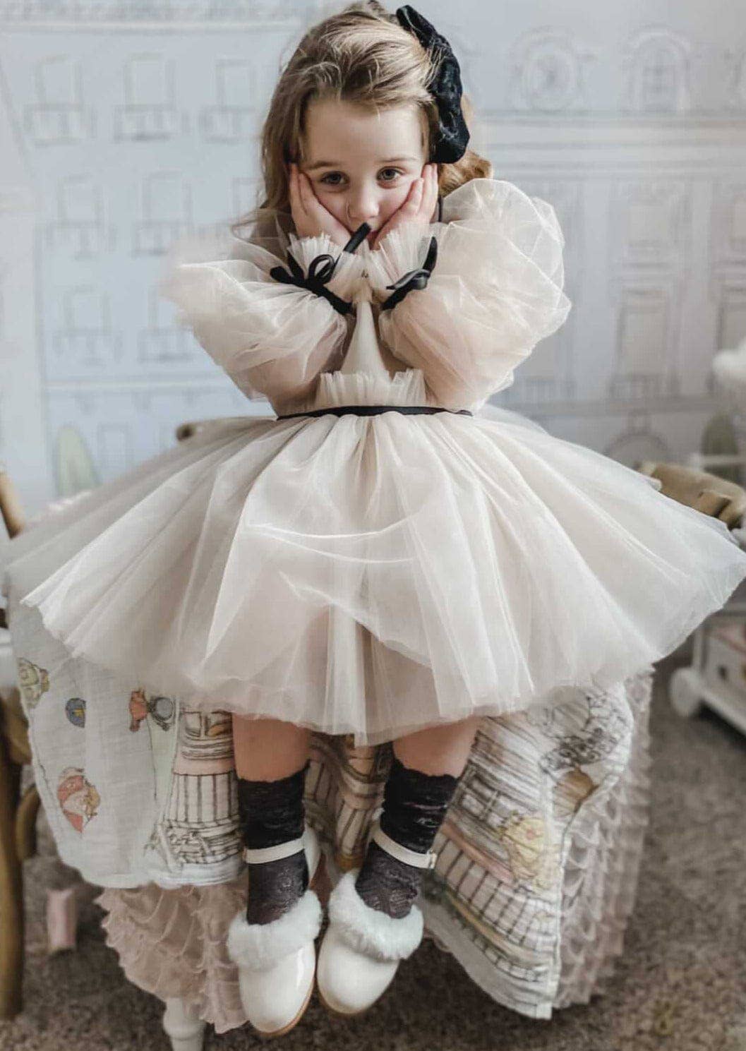 Coco-Caramel Tulle Dress: 4 Years