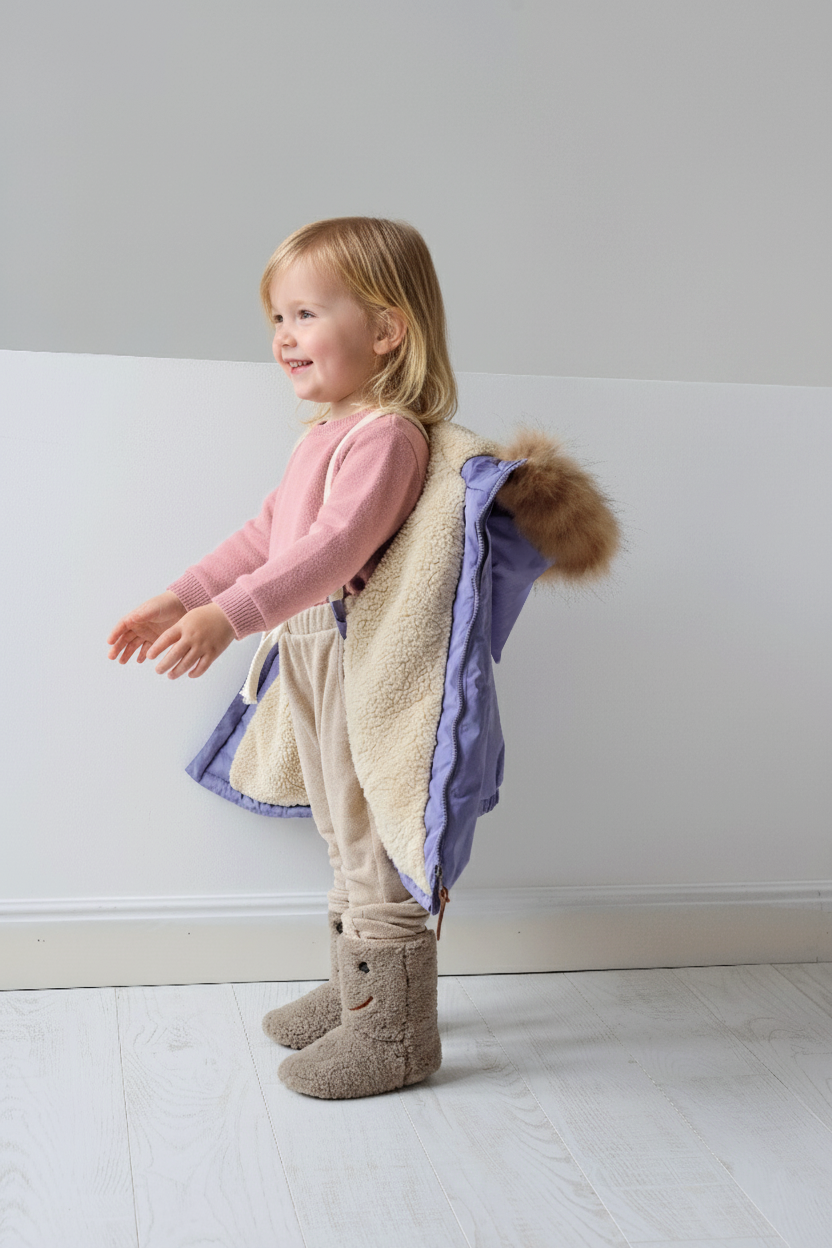 Warm Waterproof & Snowproof Kids' Winter Coat (Creamy White): 5Y (110cm)