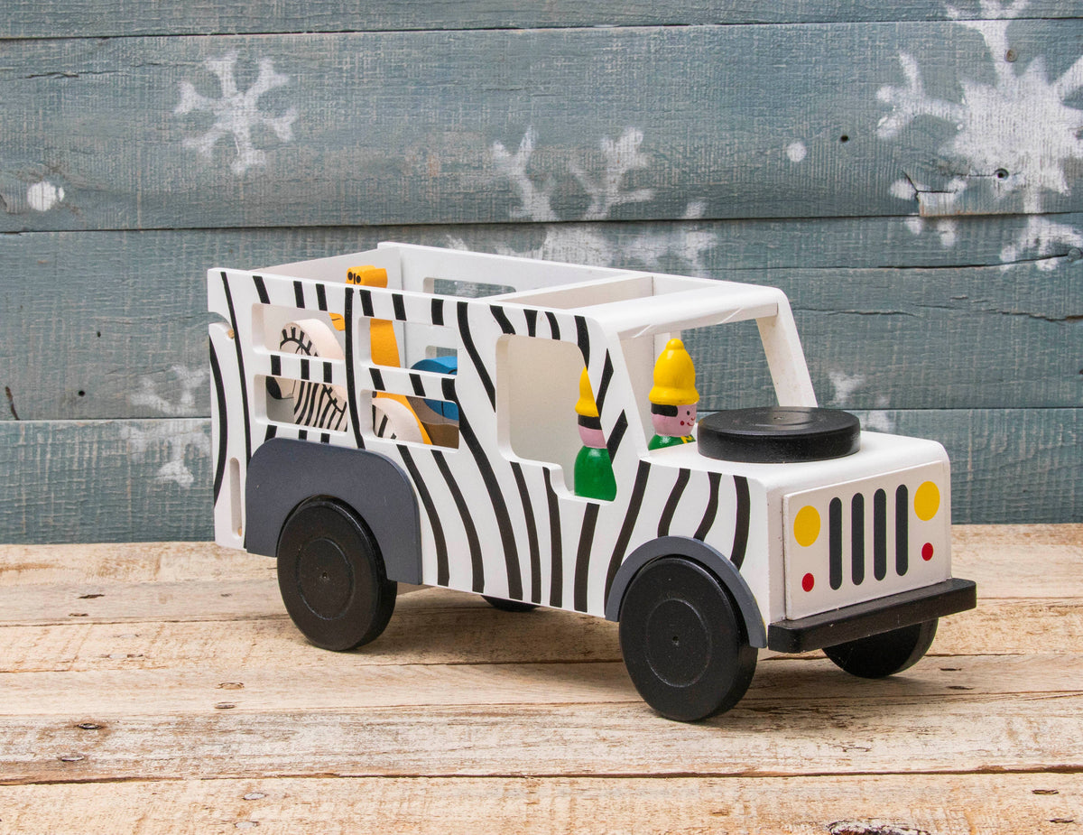 Wooden Safari Truck with Animals
