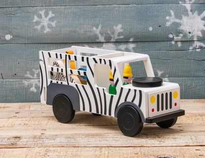 Wooden Safari Truck with Animals