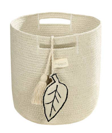 Basket Leaf Natural: 1' x 1' x 1'