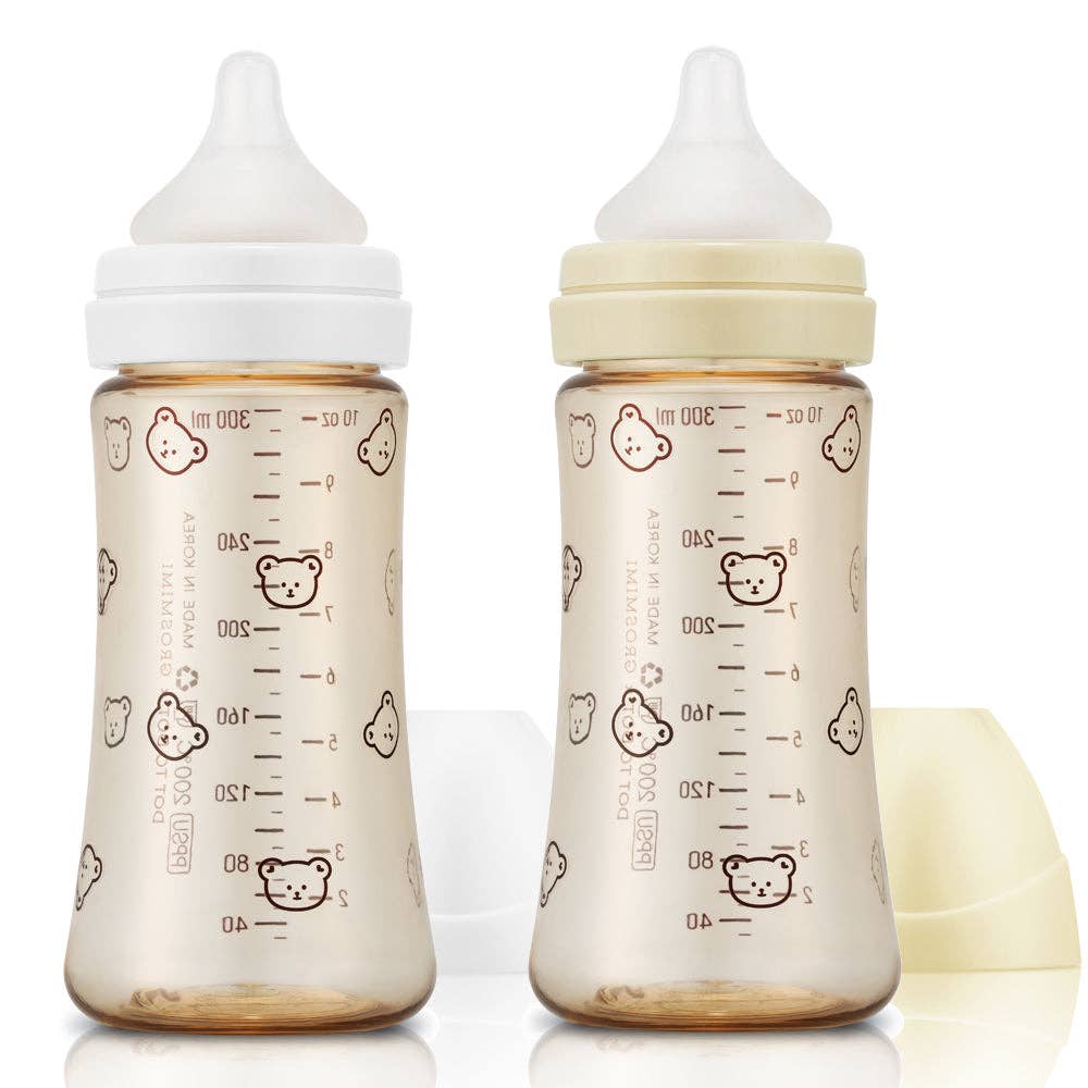 Grosmimi PPSU Baby Bottle - 10oz (300ml): Olive_White