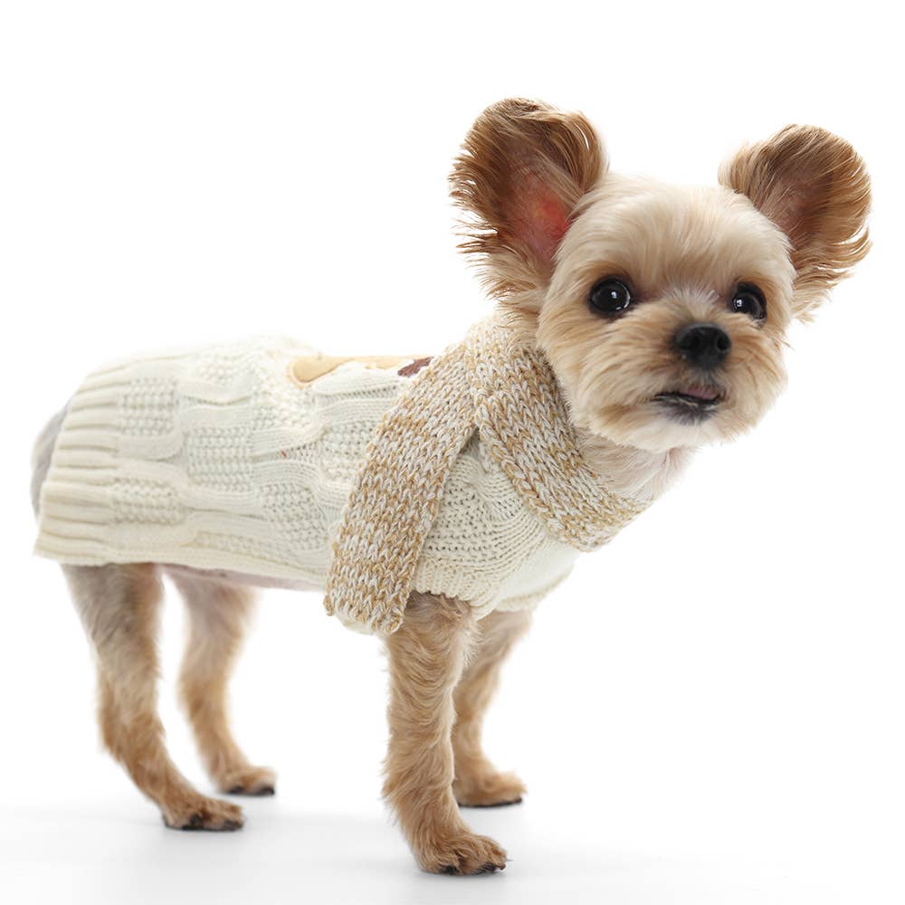 Reindeer Scarf Sweater: XS