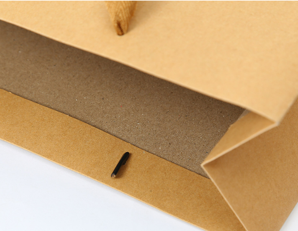 Horizontal Brown Thick Kraft Paper Gift Bag w/ free tissue: B3