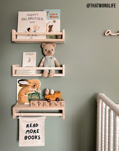 Read More Books Canvas Hang Sign - Bookish Canvas Decor