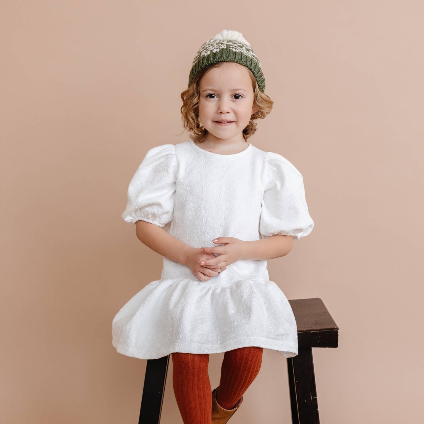 Tights, Cinnamon | Girls Cotton Tights | Kids Clothing: Small 12-24 m