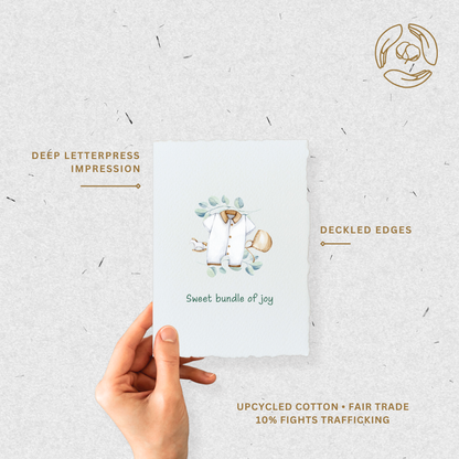 Final Stock: Bundle of Joy Boy| Baby Shower Greeting Card: Folded A2 Greeting Card. Blank Inside.