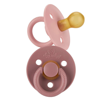 Itzy Soother™ Natural Rubber Paci Sets: Glow - Buttercream + Pistachio 6-18 M
