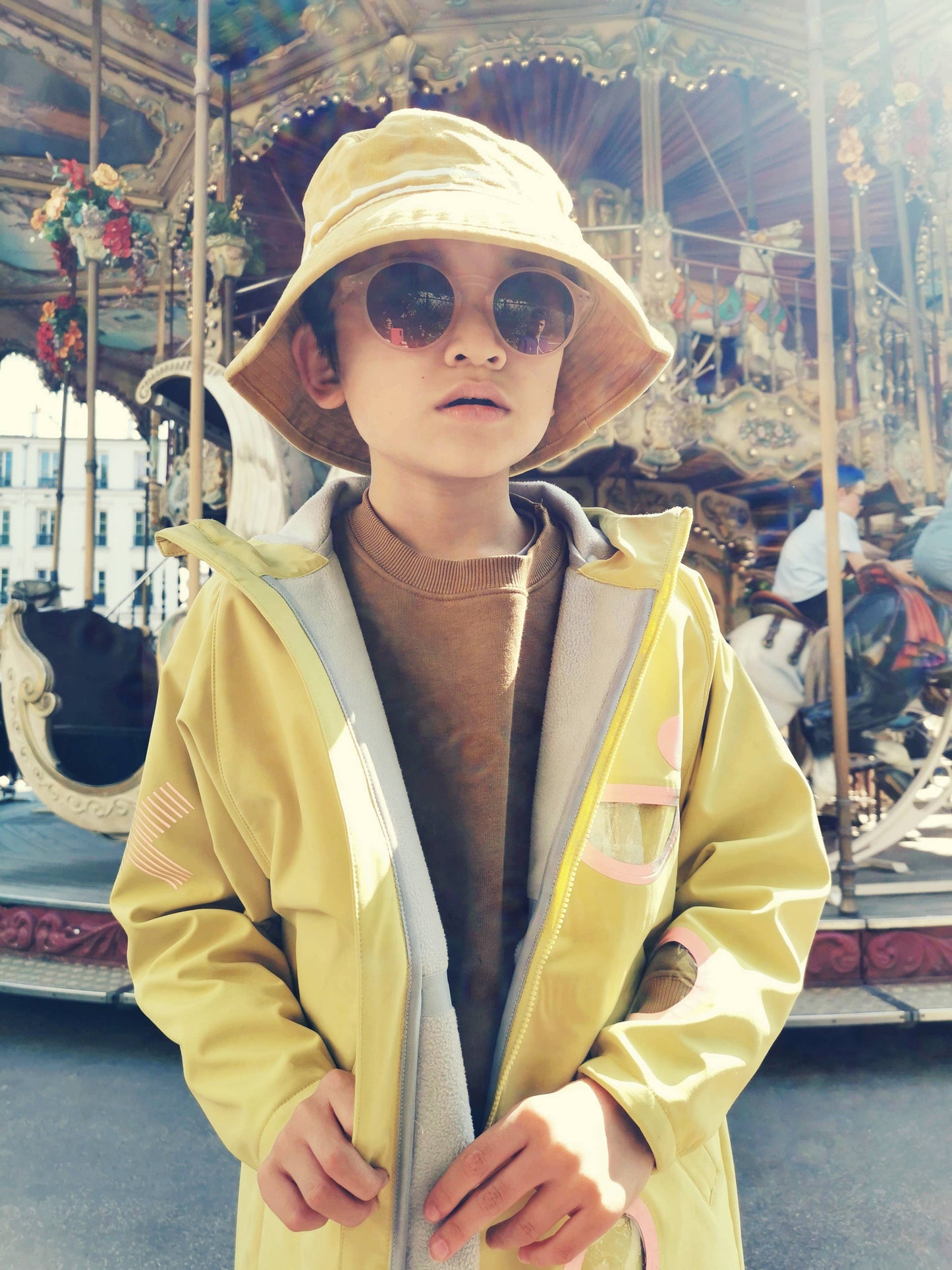 WISTITI Windbreaker Rain Jacket - Yellow: 7-8y (128cm)