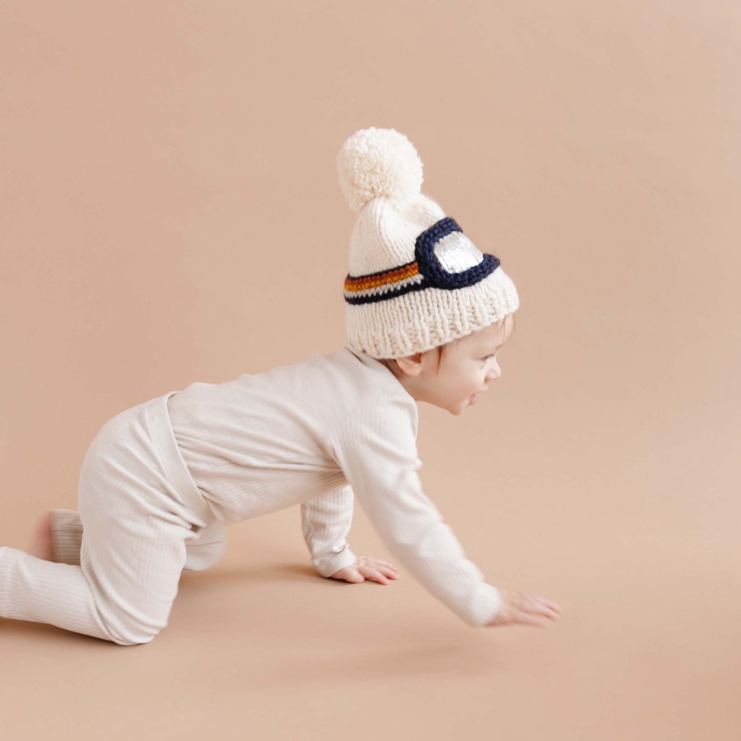 Ski Goggles Beanie, Retro Baby & Kids Winter Hat: M; 2-5yrs