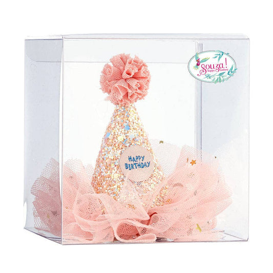 Birthday hat hair clip in giftbox - Costume Accessory for Kids